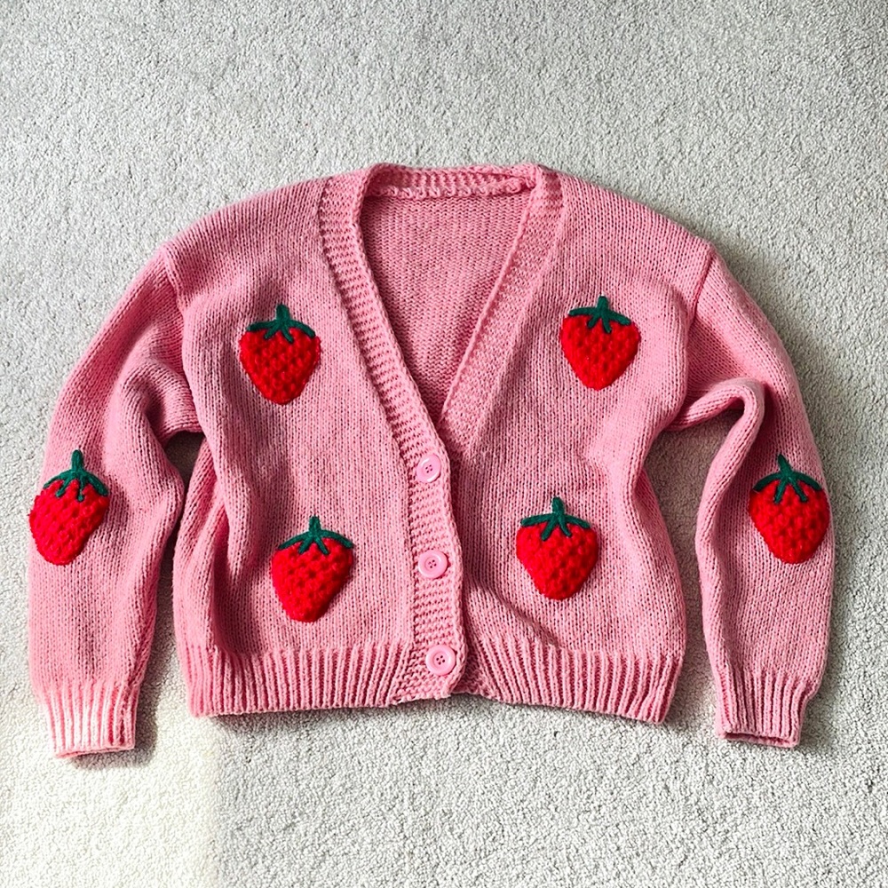 Amazon Pink Strawberry Cardigan